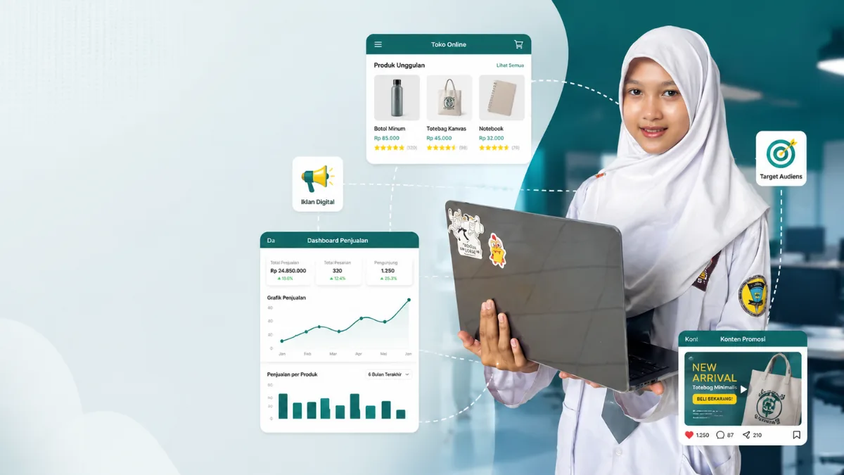 Siswa di lab komputer